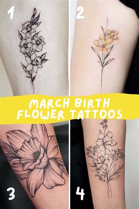 Large birth flower tattoos