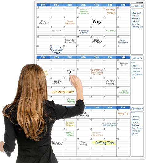 Large Dry Erase Calendars for Scheduling