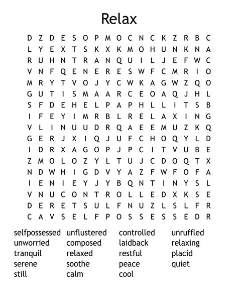 Large print word search printables for relaxation