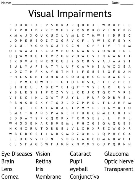 Large print word search printables for visual impairments