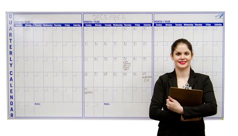 Large Whiteboard Calendar for Classroom Organization