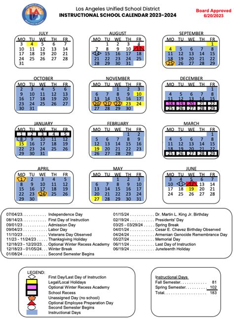 LAUSD Calendar Image 5