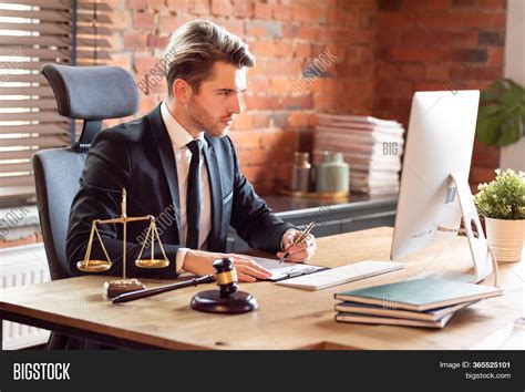 Lawyer at desk