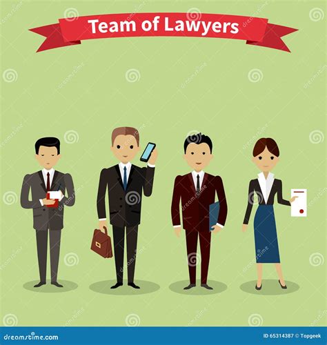 Lawyer with team