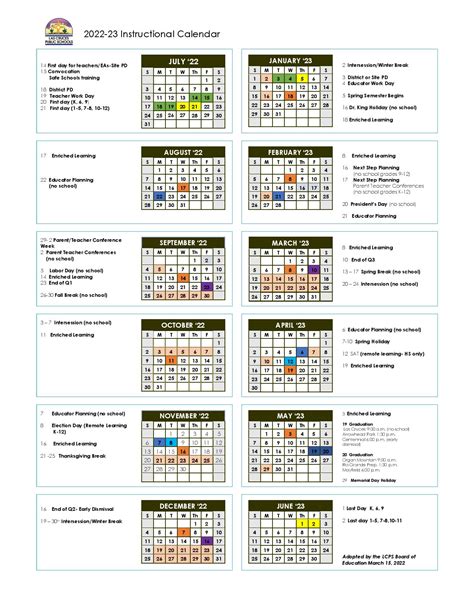 LCPS Calendar Layout