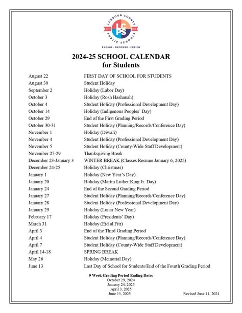 Importance of LCPS School Calendar