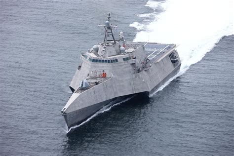 USS Independence (LCS-2) in dry dock