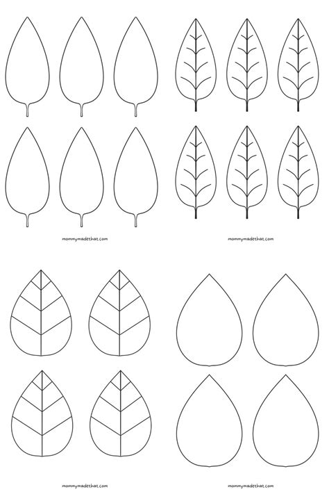 Leaf template printable designs