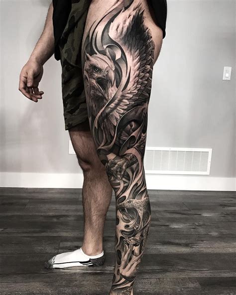 Leg Sleeve Tattoo Designs for Men