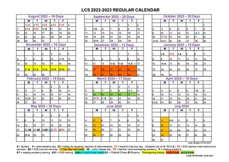 Leon County School Calendar