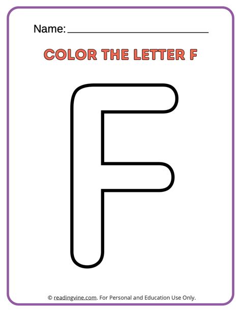 Letter F Printables