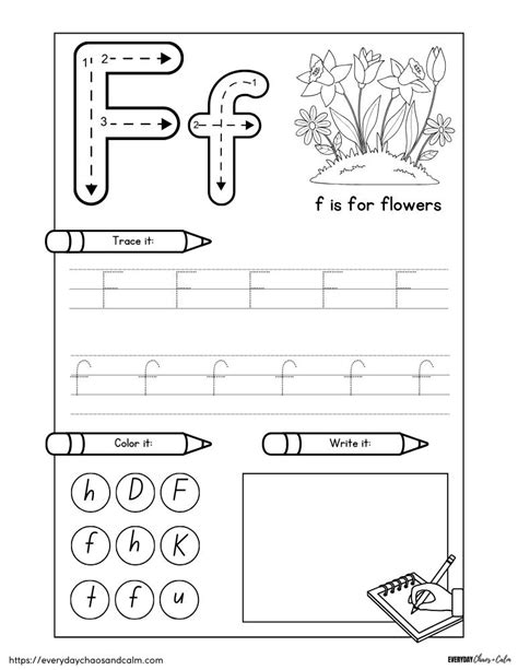 Letter F Worksheets