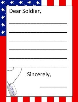 Letters to Troops Template