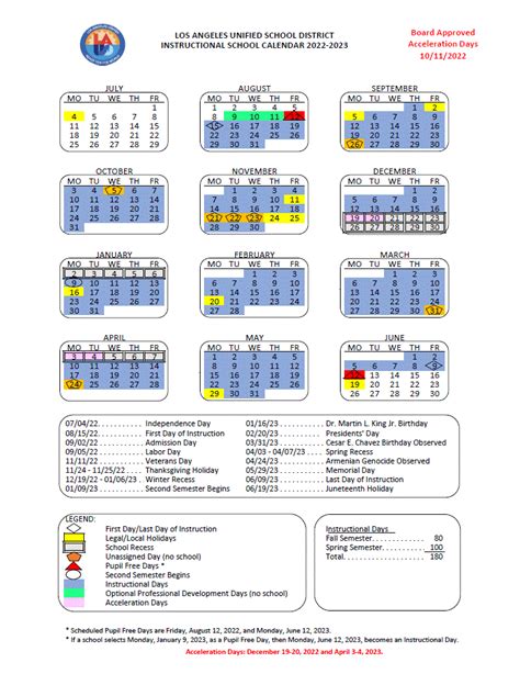 Leusd School Calendar App