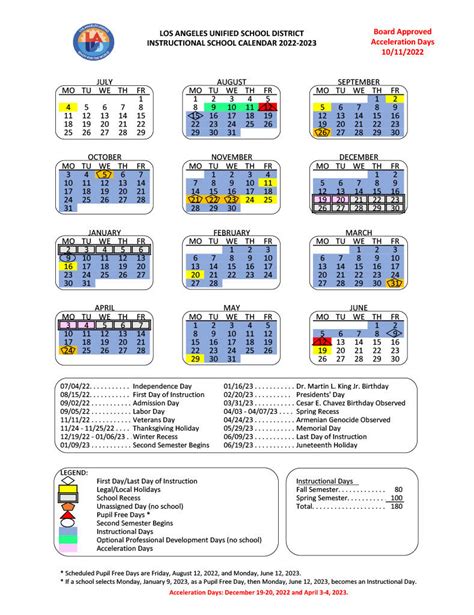 Leusd School Calendar Collaboration