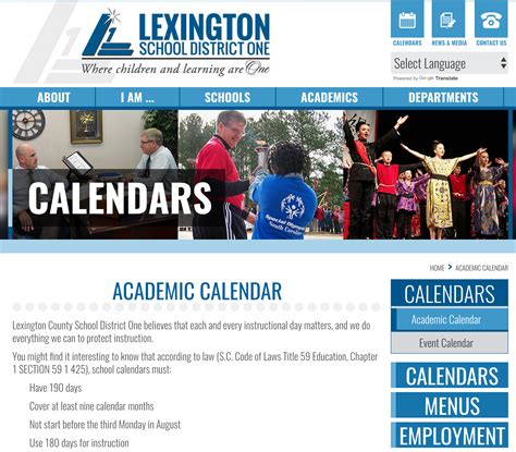 Lexington 1 Calendar Community Engagement Image