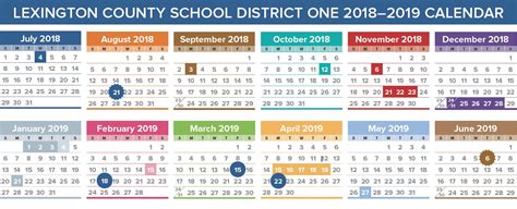 Lexington One School Calendar Image 1