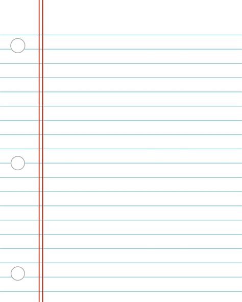 Lined Notebook Paper