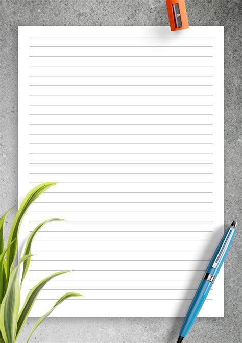 Lined Paper Printable Template Benefits