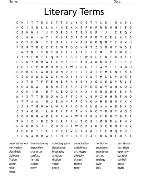 Literature Word Searches for Kids