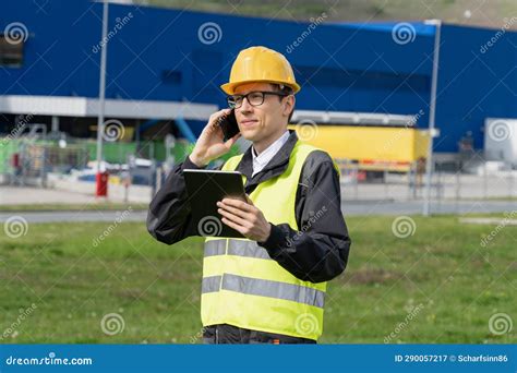 Logistician with Tablet