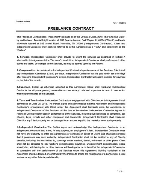 Logistics Specialist Freelance Contract