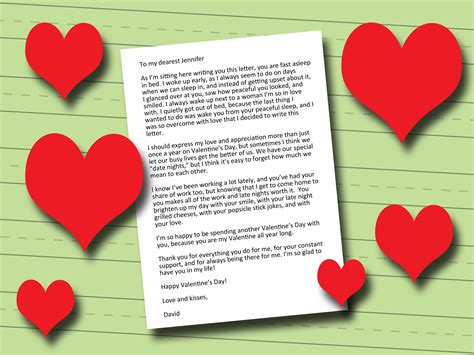 Writing a love letter for Valentine's Day