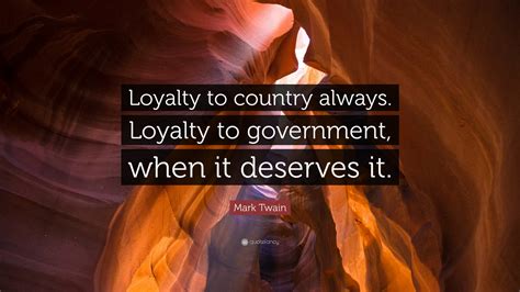 Loyalty to the Country