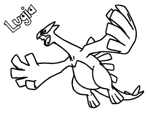 Lugia coloring page for legendary Pokémon lovers