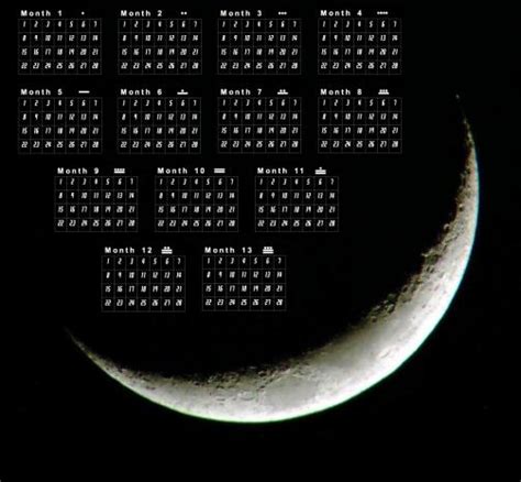 Lunar 13 Month Calendar System