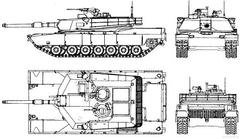 M1 Abrams tank blueprint