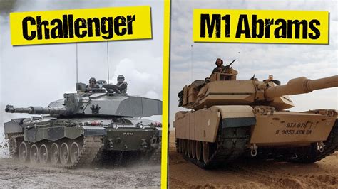 M1 Abrams and Challenger 2 side by side