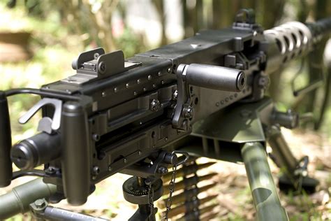 M2 Browning machine gun in a combat scenario