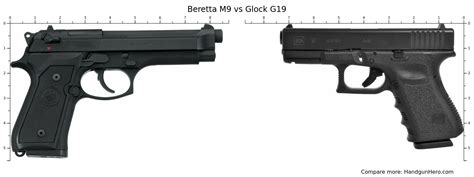 M9 vs Glock 19 Comparison