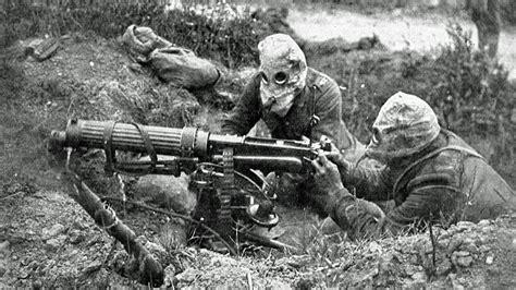 Machine Gun Barrage in World War I