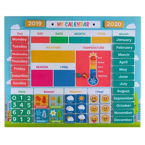 Magnetic Calendar for School