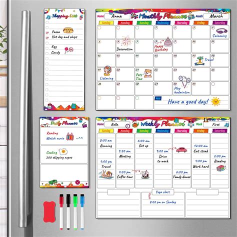 Using a Magnetic Calendar for Grocery Lists