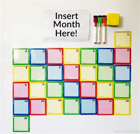 Magnetic Calendars with Notes