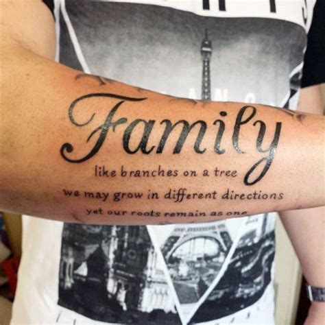 Male family tattoo placement