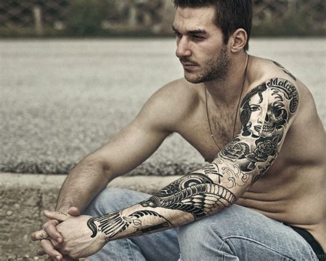 male sleeve tattoo placement