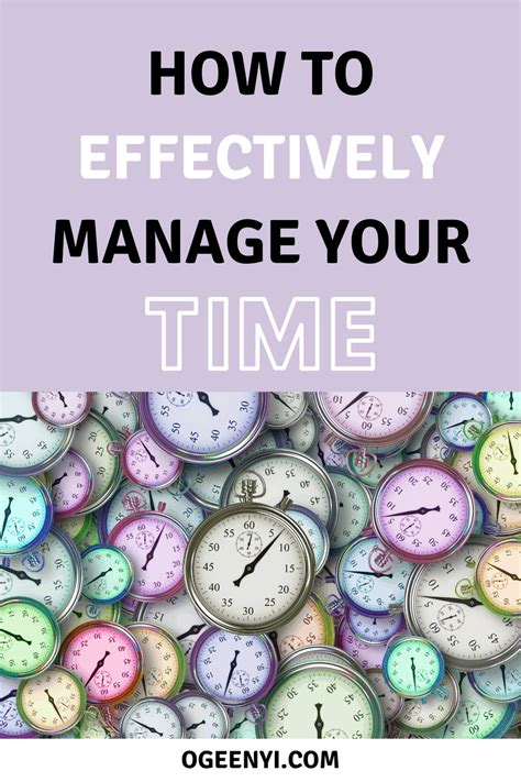 Managing Time Effectively