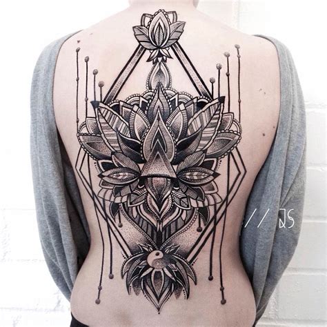 Mandala back tattoo designs