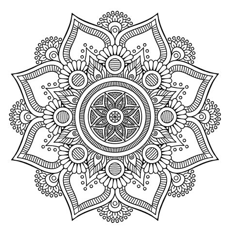 Mandala coloring pages for adults