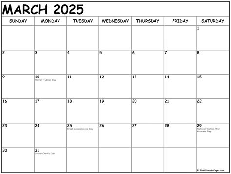 March 2025 Observances