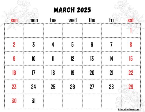 March 2025 Schedule