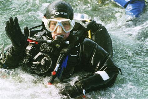 Marine archaeologist excavating a shipwreck