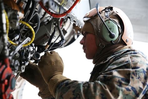 Marine Corps Aircraft Mechanic in Training