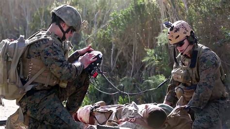 Marine Corps Combat Medic in action