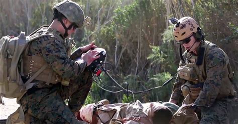 Marine Corps Combat Medic in action