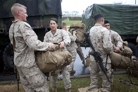 Marines deployed in a humanitarian mission